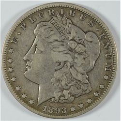 1893-CC MORGAN DOLLAR VF-30