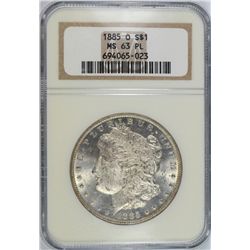 1885-O MORGAN DOLLAR NGC MS-63 PL