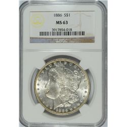 1886 MORGAN DOLLAR NGC MS-63