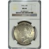 Image 1 : 1925 PEACE DOLLAR NGC MS-64