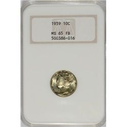 1939 MERCURY DIME NGC MS-65 FB