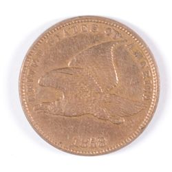 1858 FLYING EAGLE CENT, AU  NICE COIN!