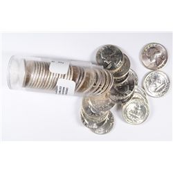 ORIGINAL GEM BU ROLL OF 1964 WASHINGTON QUARTERS ( 40 ) COINS