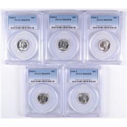 5 1944-S MERCURY DIME PCGS MS-65 FB