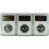 Image 2 : LOT OF ( 3 ) 1960 FRANKLIN HALF DOLLARS, NGC PROOF-66