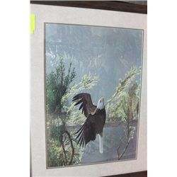 RON PARKER EAGLE PAINTING W/COA