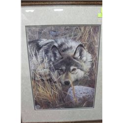 CARL BRENDERS WOLF ONE TO ONE PAINTING