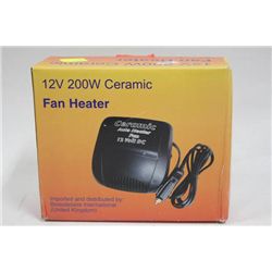 12V 200W CERAMIC FAN HEATER