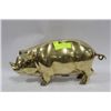 Image 1 : LARGE BRASS PIG - PIGGY BANK