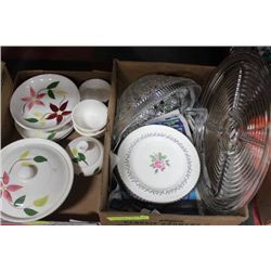 TWO BOXES OF MISCELLANEOUS CHINA