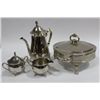 Image 1 : SILVERPLATED COFFEE POT/ CREAM & SUGAR + SERVING