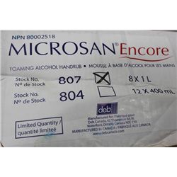 CASE OF MICROSAN HAND SANITIZING REFILLS