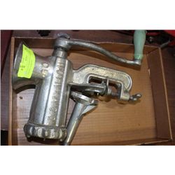 VINTAGE DOMINION GRINDER/ FUNNEL & BLADE