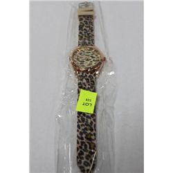 GENEVA LEOPARD PRINT WATCH