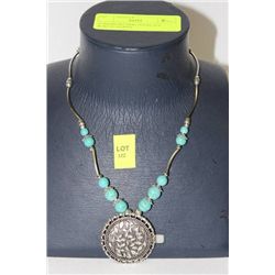 TURKISH BAZAAR NECKLACE W/ BLUE STONES