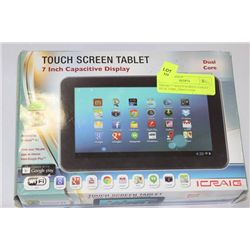 ICRAIG 7" TOUCH SCREEN TABLET DUAL CORE, FRONT CAM