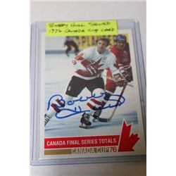 BOBBY HALL SIGNED 1976 CANADA CUP CARD