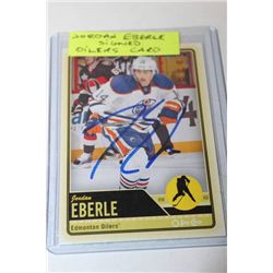 JORDON EBERLE SIGNED OILERS CARD