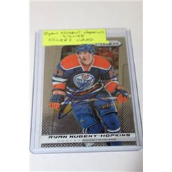 RYAN NUGGENT HOPKINS SIGNED OILERS CARD
