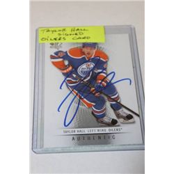 TAYLOR HALL SIGNED OILERS CARD