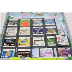 SMALL BOX W/17 NINTENDO DS GAMES