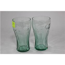 VINTAGE COCA COLA GLASSES X2