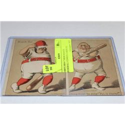 1880'S H804-7 MERCHANTS BASEBALL COMICS CARDS X2