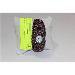 BEJEWELED AMETHYST WATCH