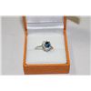 Image 1 : .925 SILVER LADIES RING W/ CZ & GEMSTONE SIZE 7