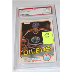 1981 O-PEE-CHEE KEVIN LOWE ROOKIE CARD PSA GRADED8