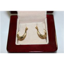 14K GOLD STAMPED LADIES SMALL HOOP EARRINGS