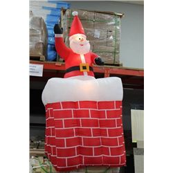 ILLUMINATED SELF INFLATING POP-UP SANTA ORNAMENT