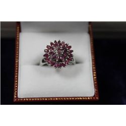 STERLING SILVER RUBY RING