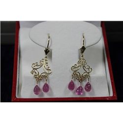 14KT GOLD SAPPHIRE(7.3CT) EARRINGS