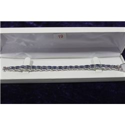STERLING SILVER SAPPHIRE (8CT)BRACELET