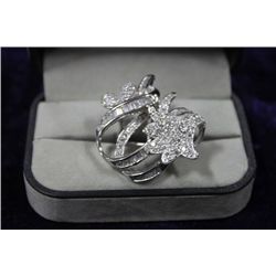 STERLING SILVER CUBIC ZIRCONIA RING