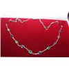 Image 1 : 10KT GOLD EMERALD  AND SAPPHIRE NECKLACE