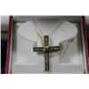 Image 1 : 10KT GOLD DIAMOND (0.45CT)CROSS PENDANT NECKLACE