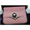 Image 1 : STERLING SILVER SOUTH SEA PEARL & CZ RING