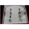 Image 1 : 14KT GOLD EMERALD (4.10CT) EARRINGS