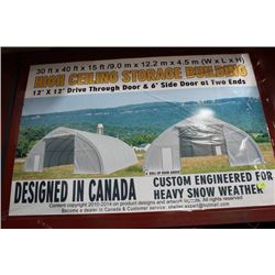 NEW 30' X 40' X 15' HIGH CEILING STORAGE BUILDING