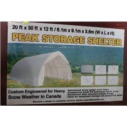 20' X 30' X 12' PEAK STORAGE SHELTER
