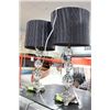 Image 1 : SHOWHOME PAIR OF GLASS AND CHROME LAMPS