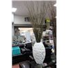 Image 1 : LARGE WHITE SHOWHOME VASE W TWIG ACCENTS