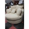 Image 1 : BEIGE MICROFIBRE CHAIR AND A HALF