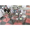 Image 1 : SHOWHOME METAL AND GLASS 3 PC COFFEE TABLE SET