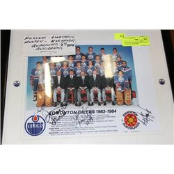 1983/84 OILERS AUTOGRAPHED TEAM PICTURE