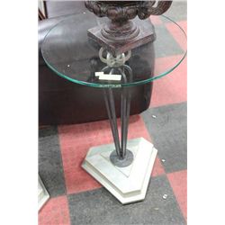 SILVER LEAF FINISH UNIQUE GLASS TOP TABLE