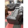 Image 2 : NEW CHOCOLATE BROWN LEATHER RECLINING 3 PC