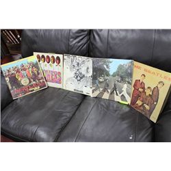 COLLECTION OF 5 BEATLES RECORDS (SCRATCHES)